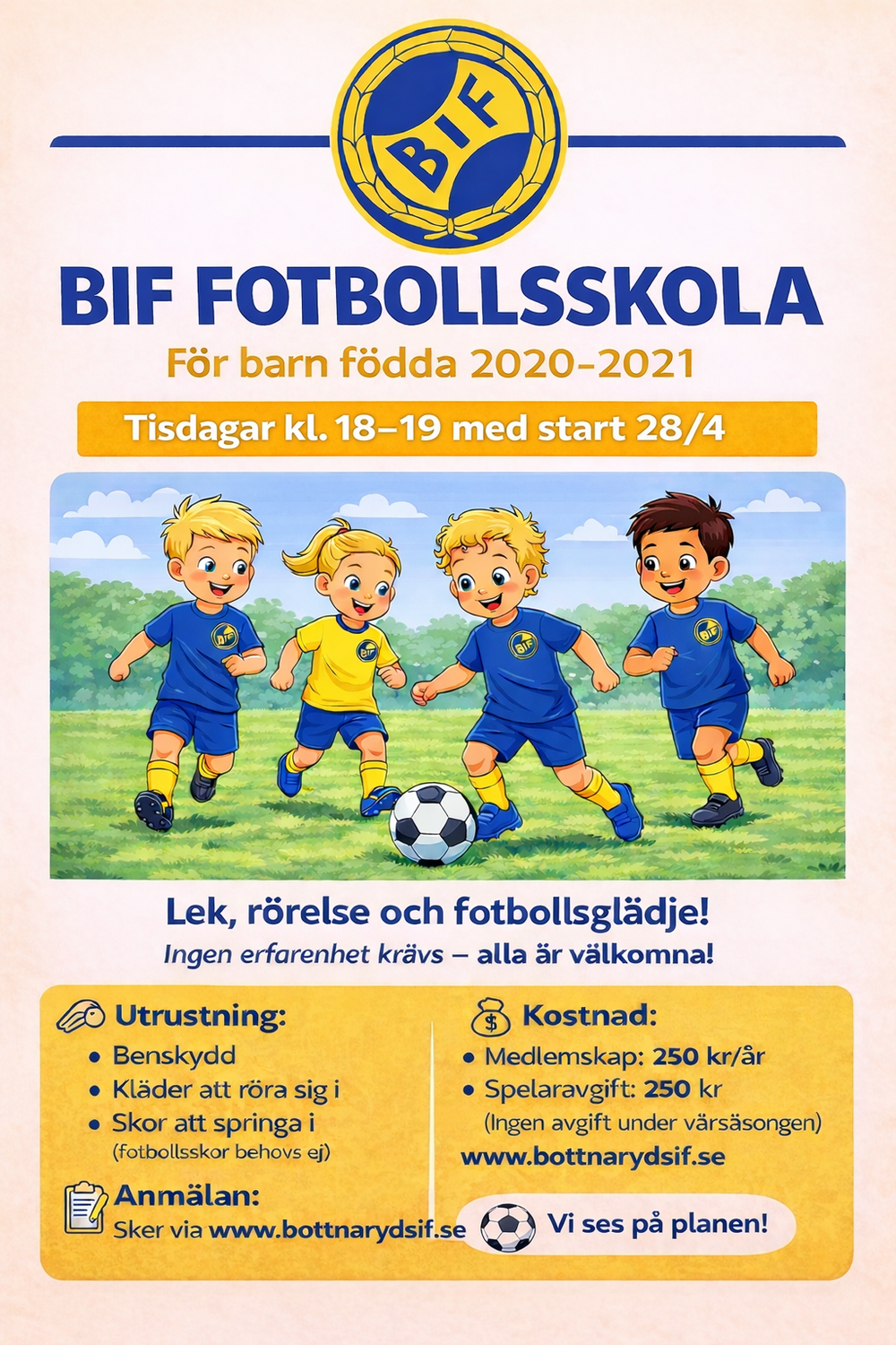 Anmälan Fotbollsskola 2020-2021